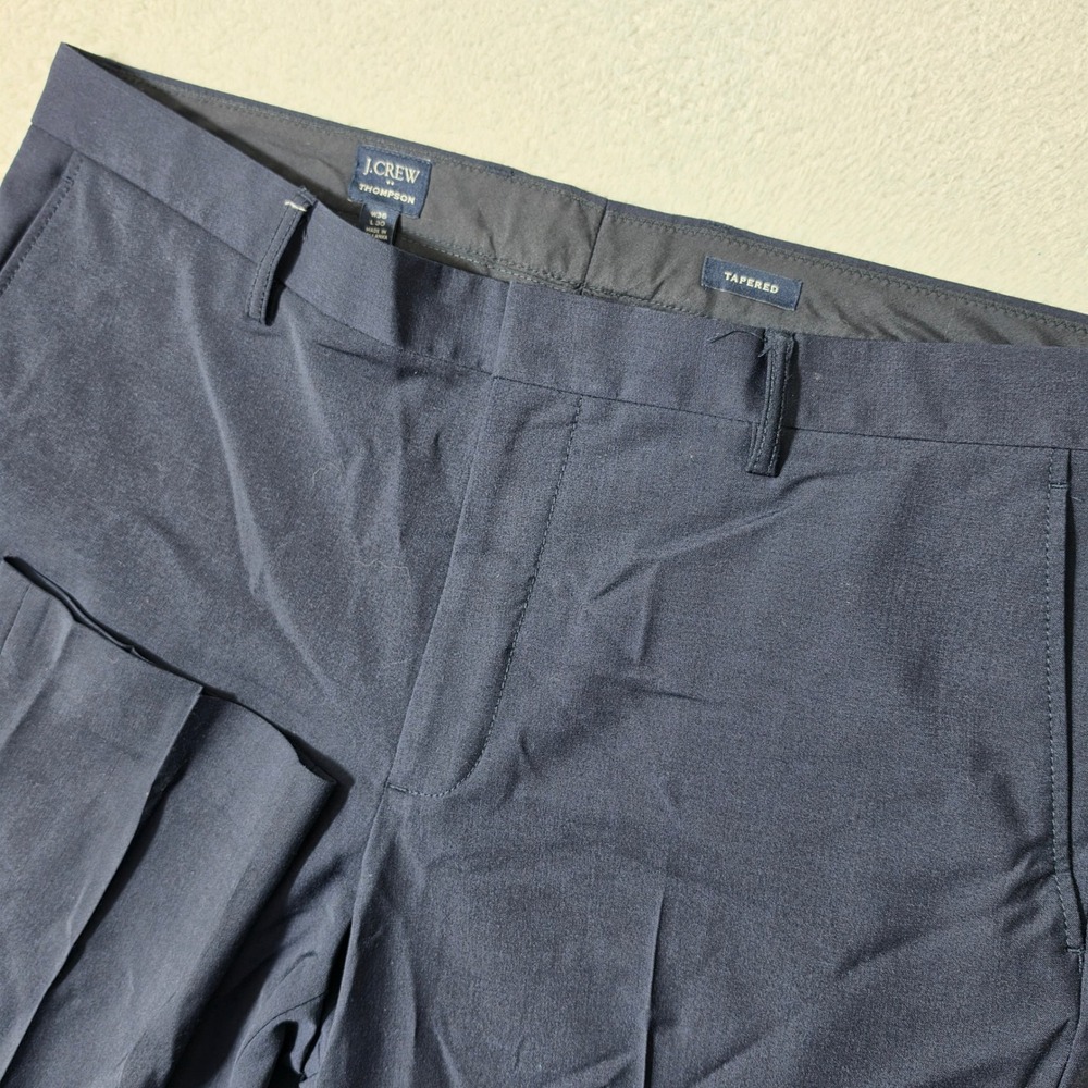 J.Crew‎ Thompson Dress Pants Mens 36/30 Navy Blue Tapered Stretch